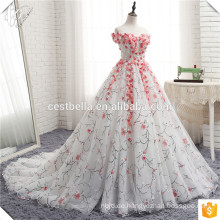 Blumen-Ballkleid-Hochzeits-Kleid 2017 Brautkleid-reales Foto-geschwollenes Brautkleid 2017 Hochzeits-Kleid